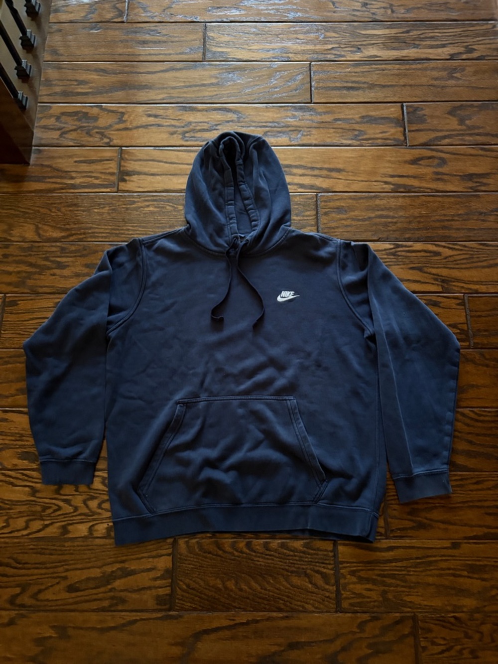 Nike Dark Blue Pullover Hoodie with Small Swoosh